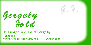 gergely hold business card